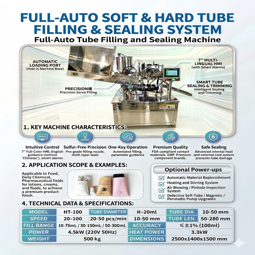Tube Filling and Sealing Machine