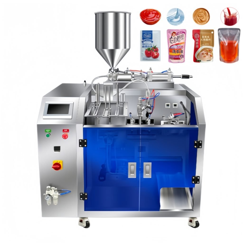 Premade pouch paste filling machine