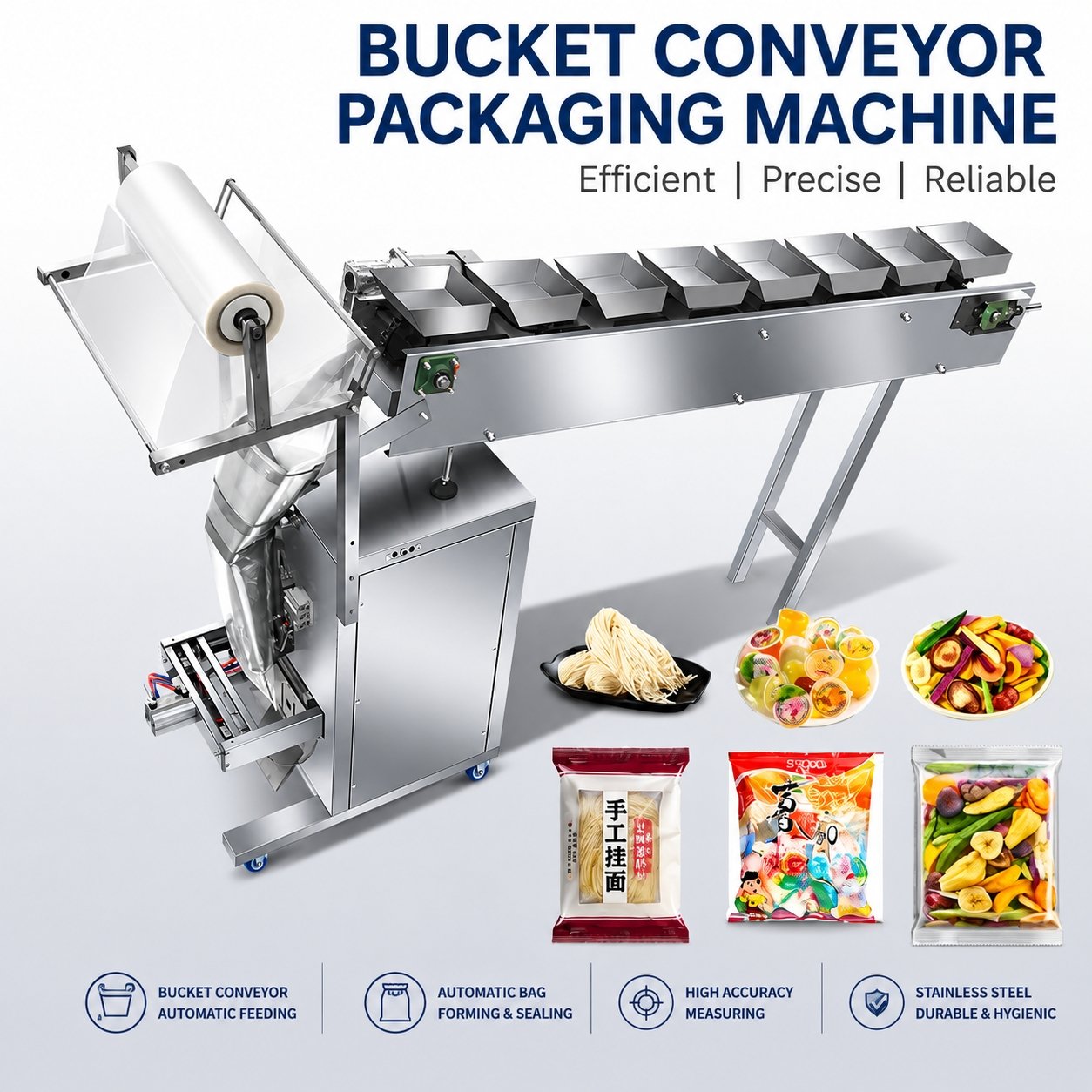1-500g Best Chain Bucket Packaging Machine High precision by HXD - Image 2