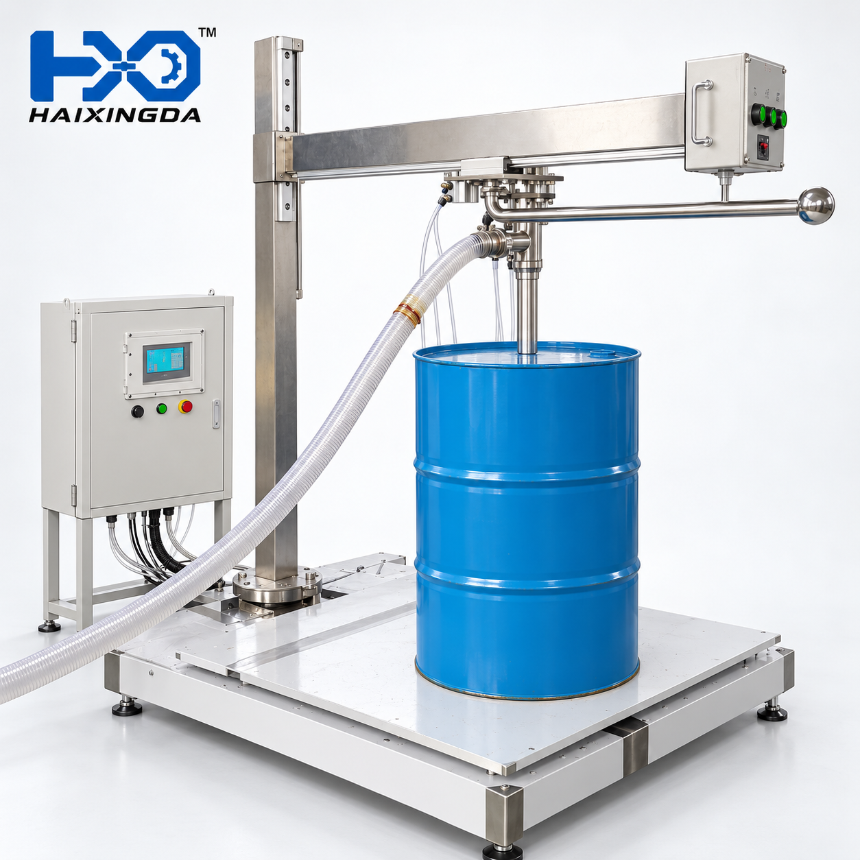 Semi Automatic Drum Filling Machine by Weight, Liquid Weighing for Chemical and Oil Barrels By HXD - Image 3