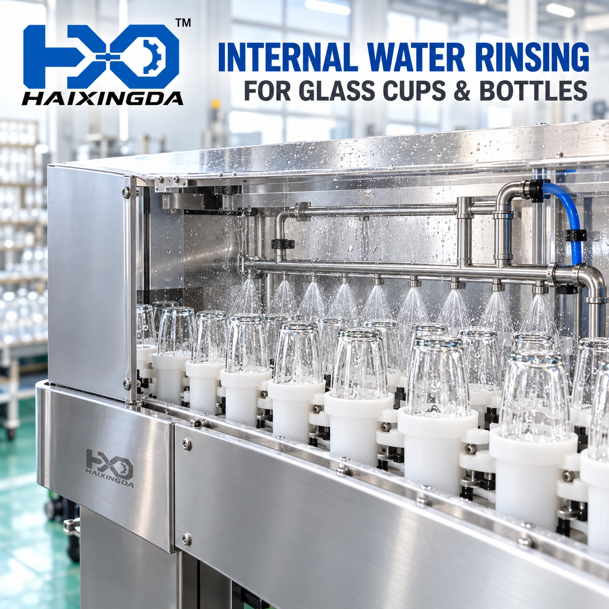 Factory Price 54-Head Semi-Automatic Bottle Washing Machine by HXD - Image 3