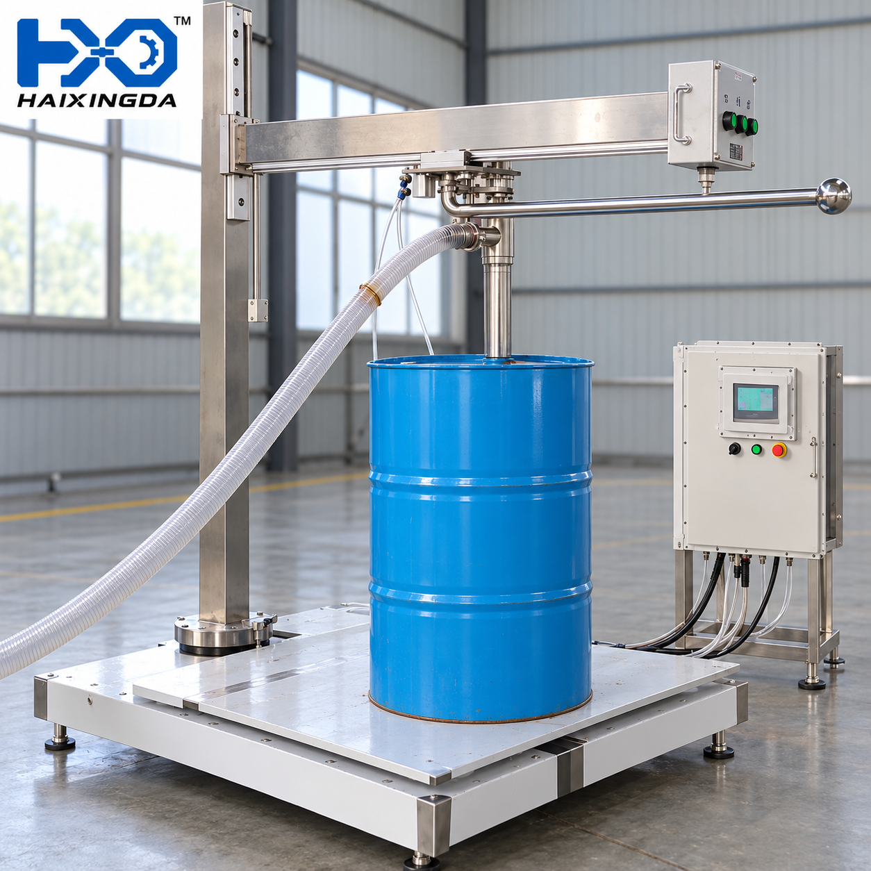 Semi Automatic Drum Filling Machine by Weight, Liquid Weighing for Chemical and Oil Barrels By HXD - Image 4