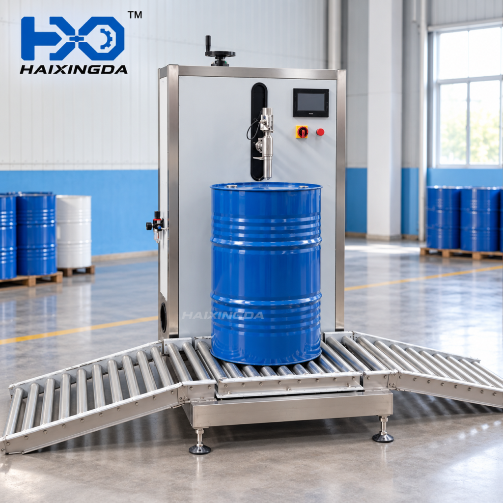 Factory Price  200KG Semi-Automatic Chemical Drum Filling Machine by HXD